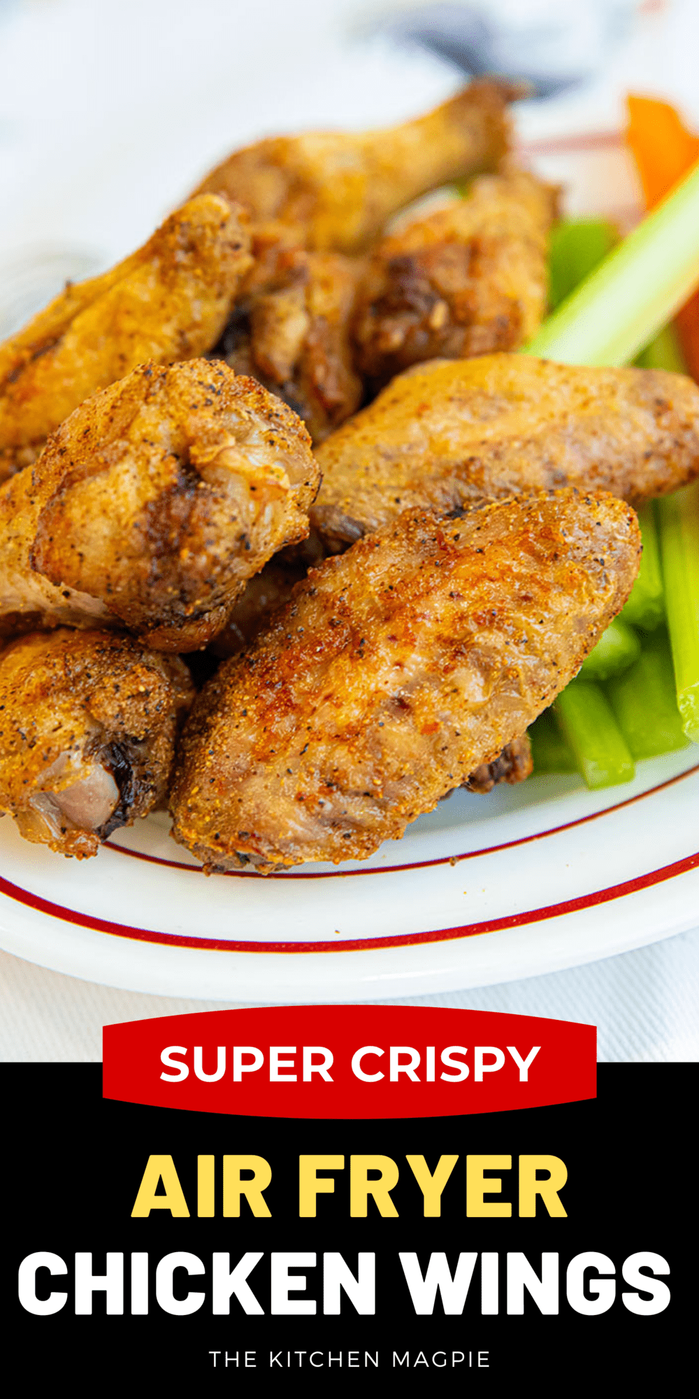 These perfectly seasoned air fryer chicken wings are bursting with flavor, use simple ingredients and are crispy and delicious in no time at all!