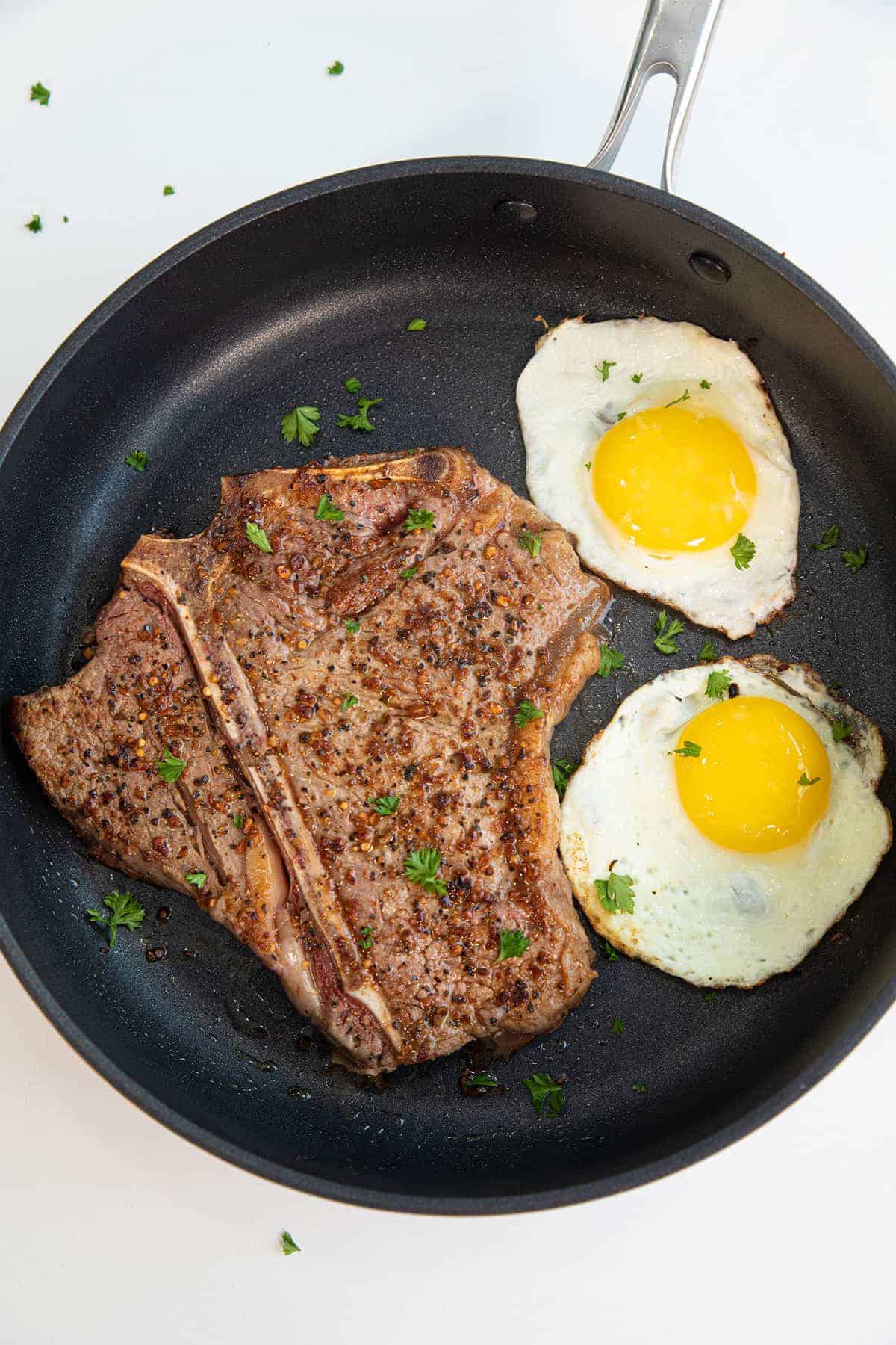 Steak and Eggs Recipe - The Kitchen Magpie