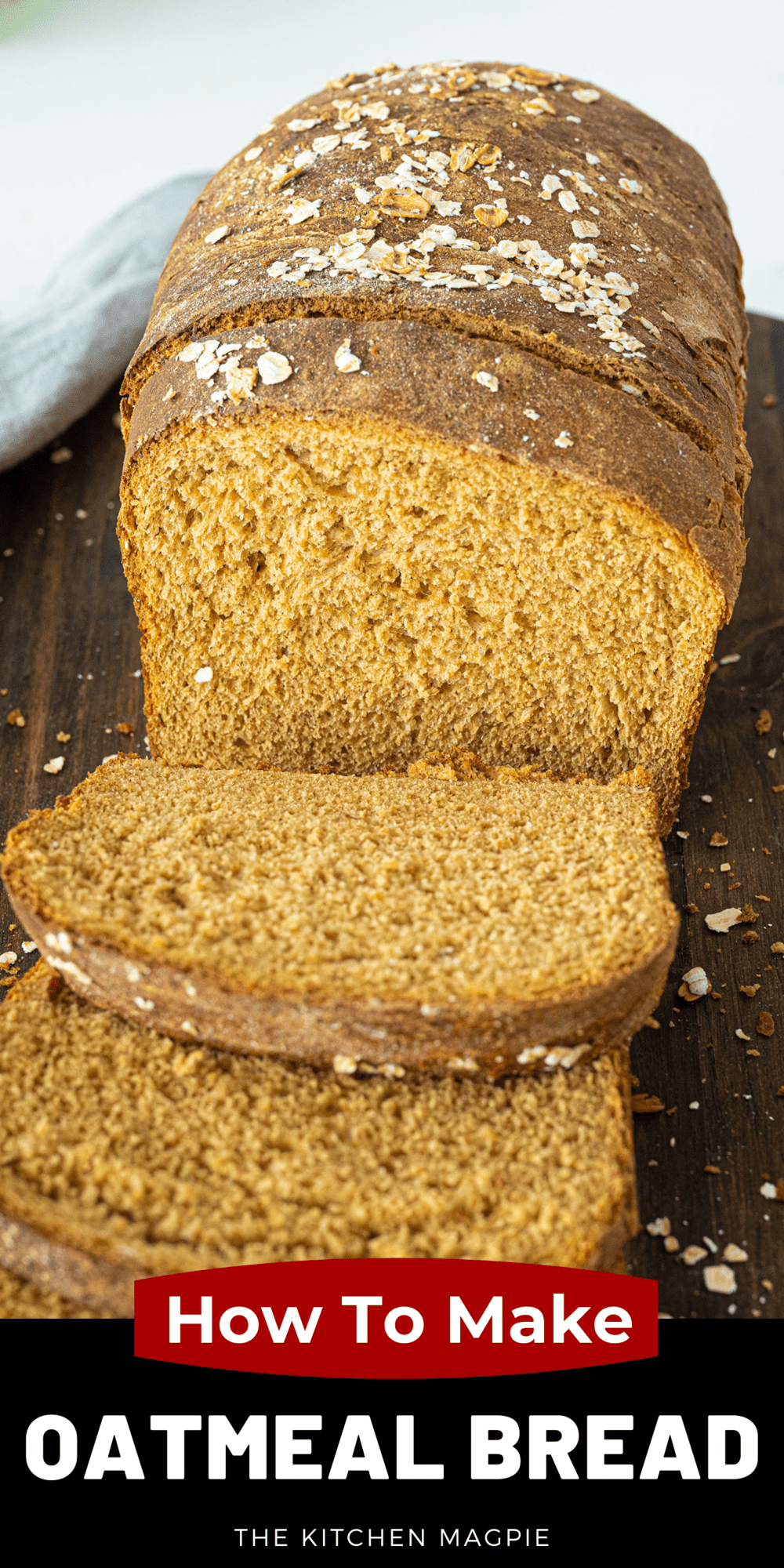 Delicious oatmeal bread with whole wheat, molasses and the chew of oatmeal, this recipe doubles well for larger batches. 