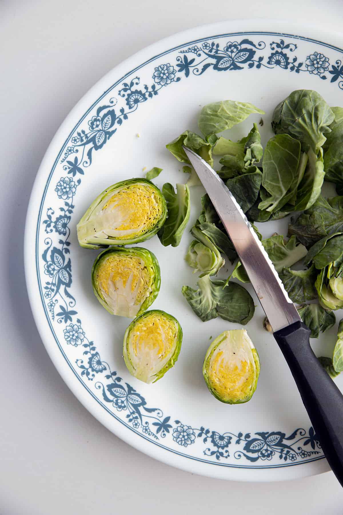 Slice your Brussel Sprouts in half