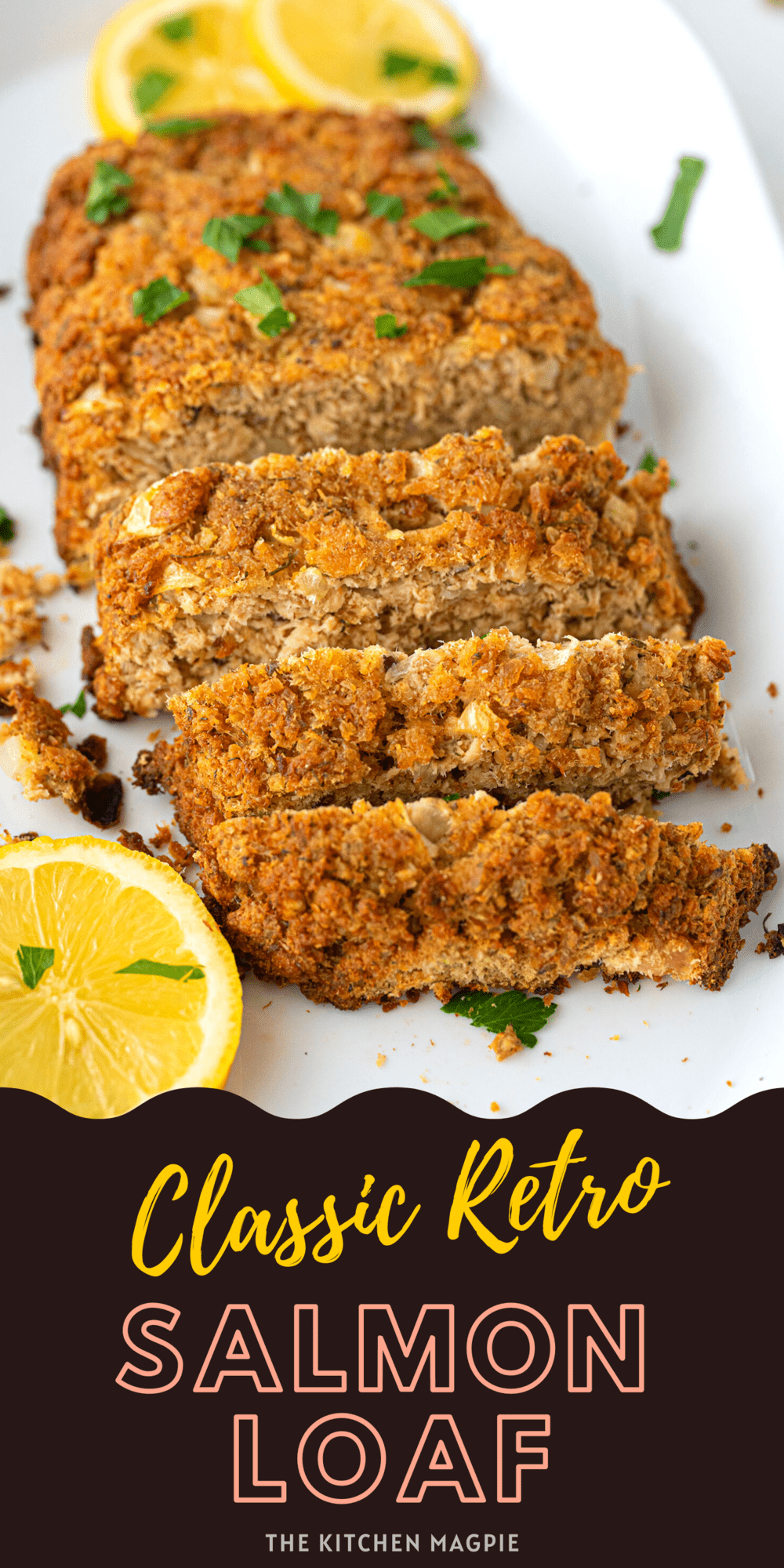 Salmon loaf is one of those classic retro recipes that is still just as delicious today as it was when our Grandma's made them! Try this instead of salmon cakes, it's easier than frying up individual cakes and bakes up great!