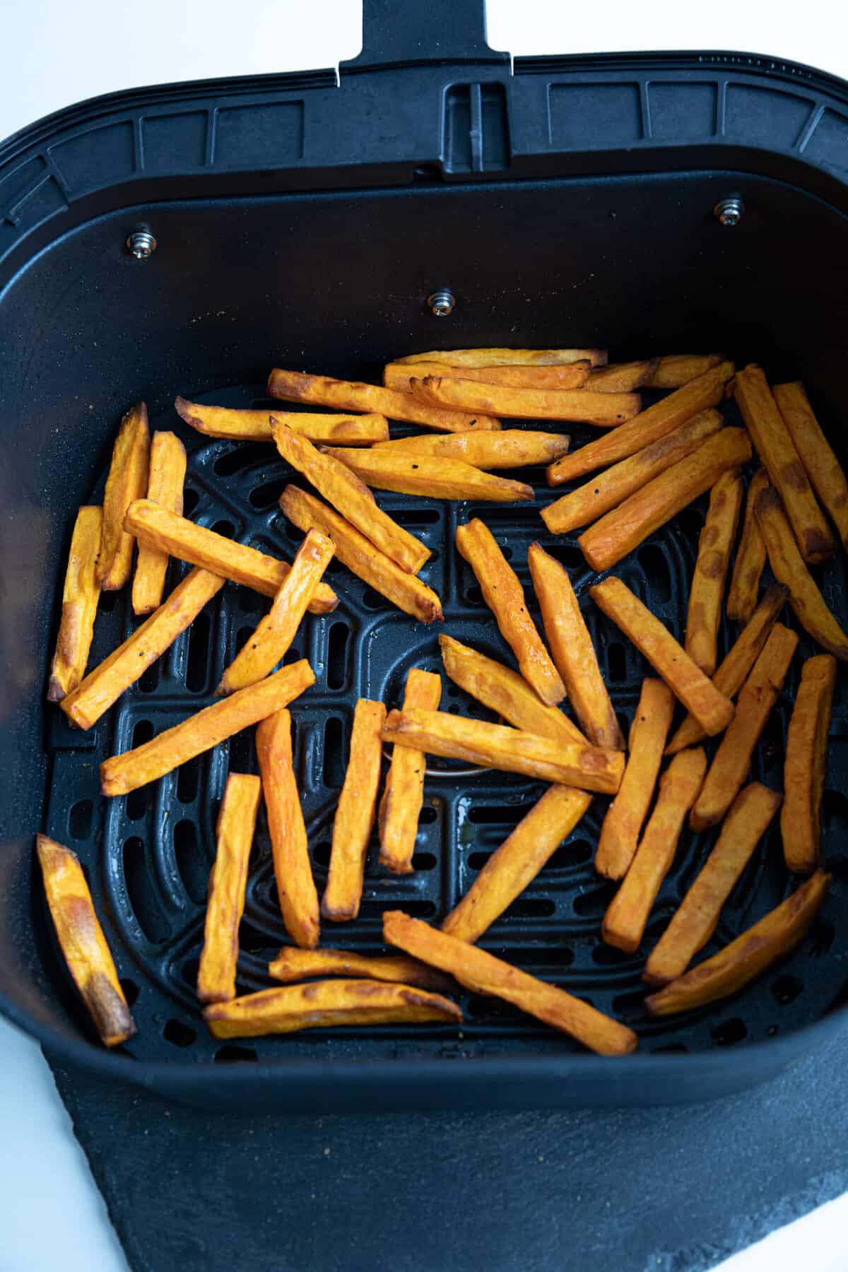 Sweet Potato Fries in air Fryer Basket
