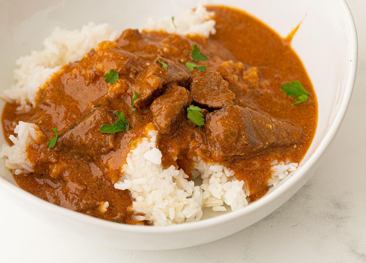 Hungarian Goulash on white rice