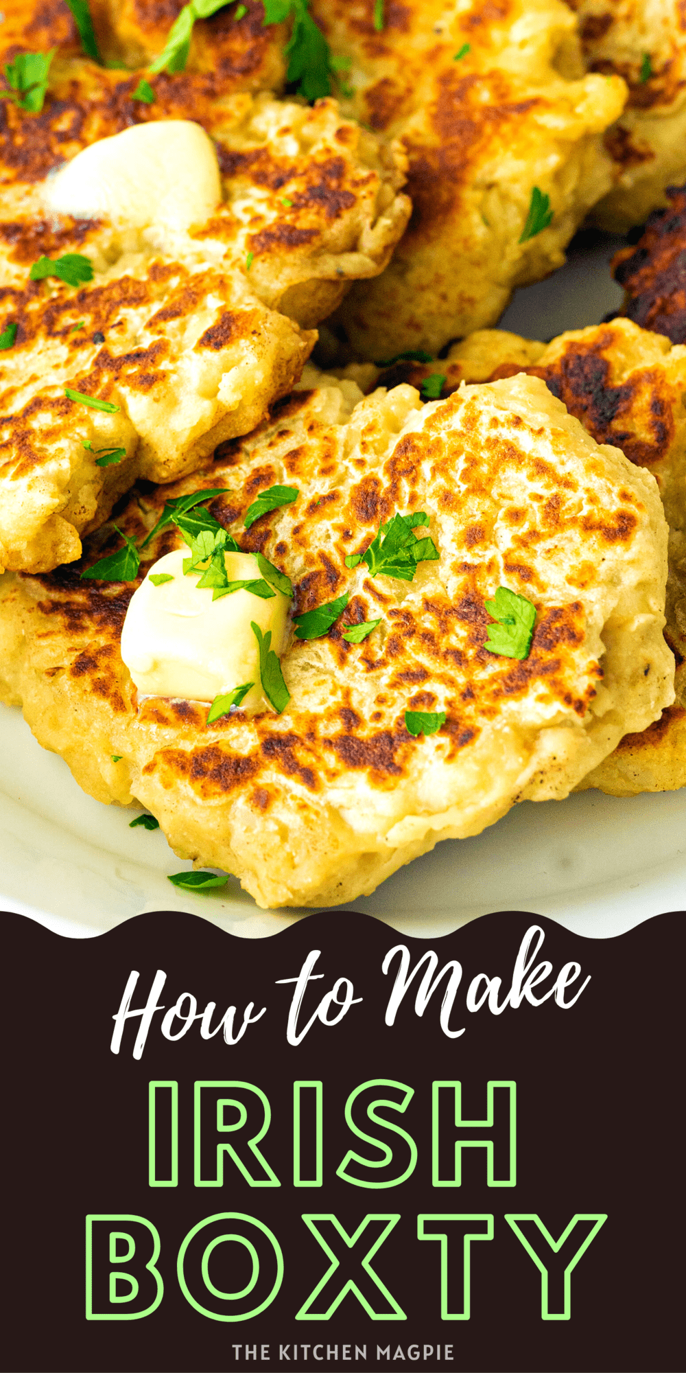 This delicious Irish boxty recipe is potato pancakes (or crepes) using leftover mashed potatoes & grated potatoes in a batter & then fried up! 