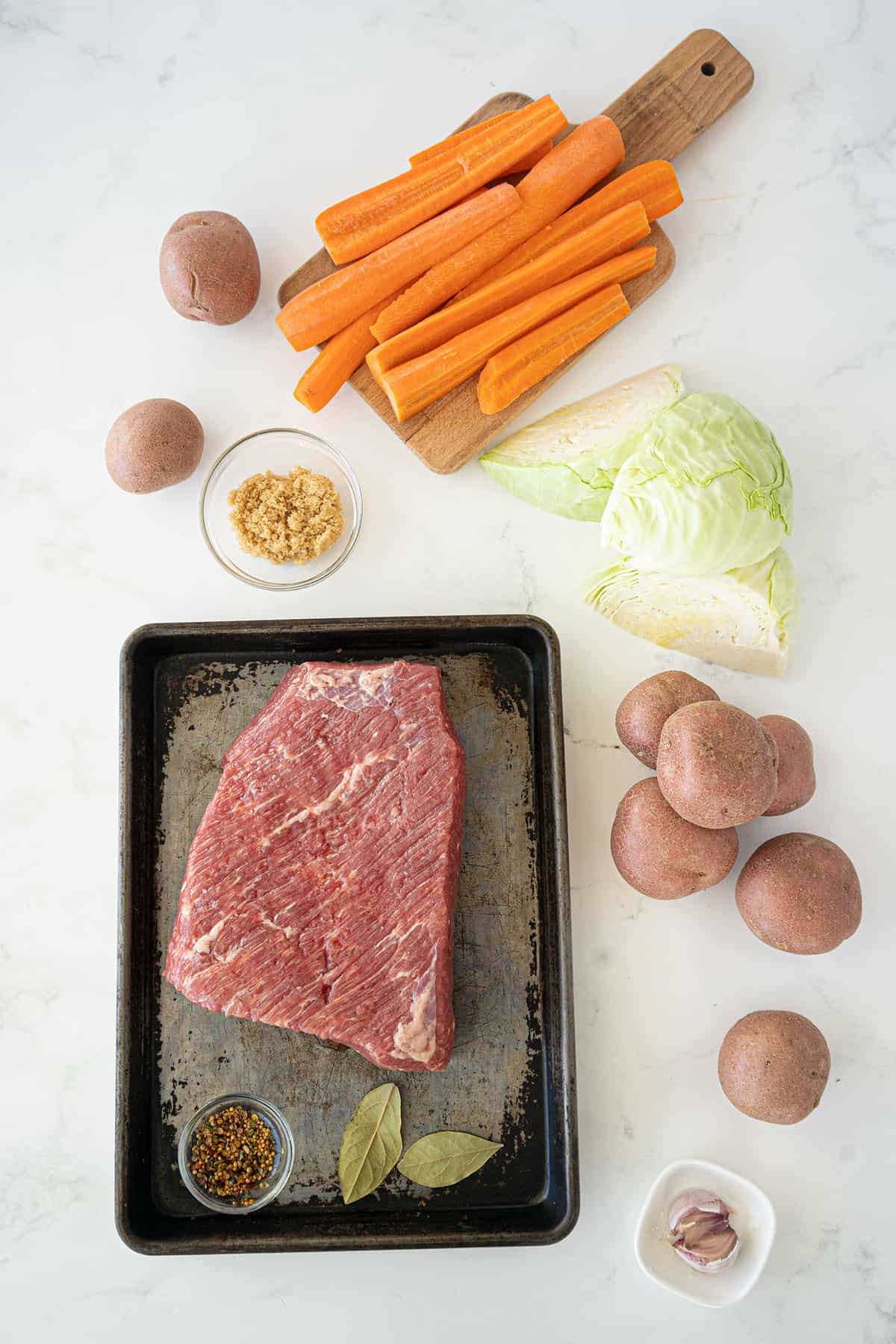 Corned Beef and Cabbage ingredients