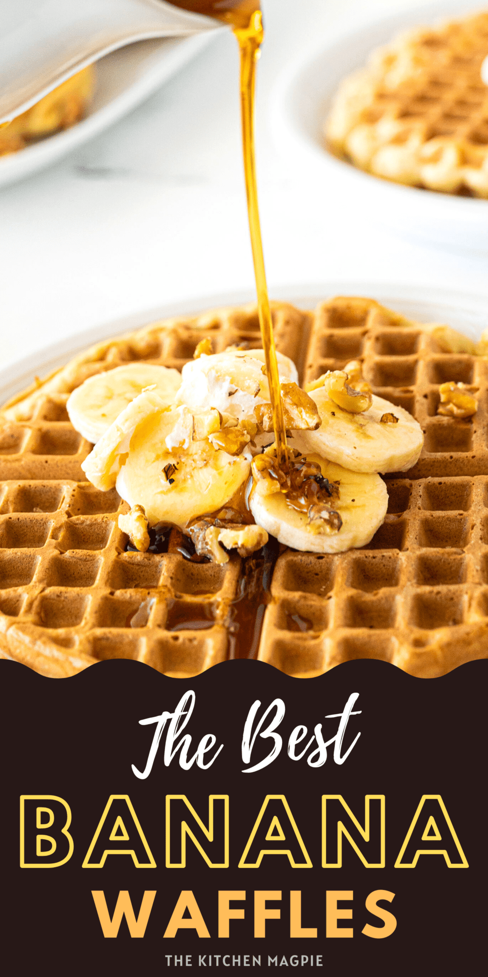 These banana waffles are the perfect weekend treat! A great way to use up overripe bananas for a delicious breakfast that will thrill everyone!