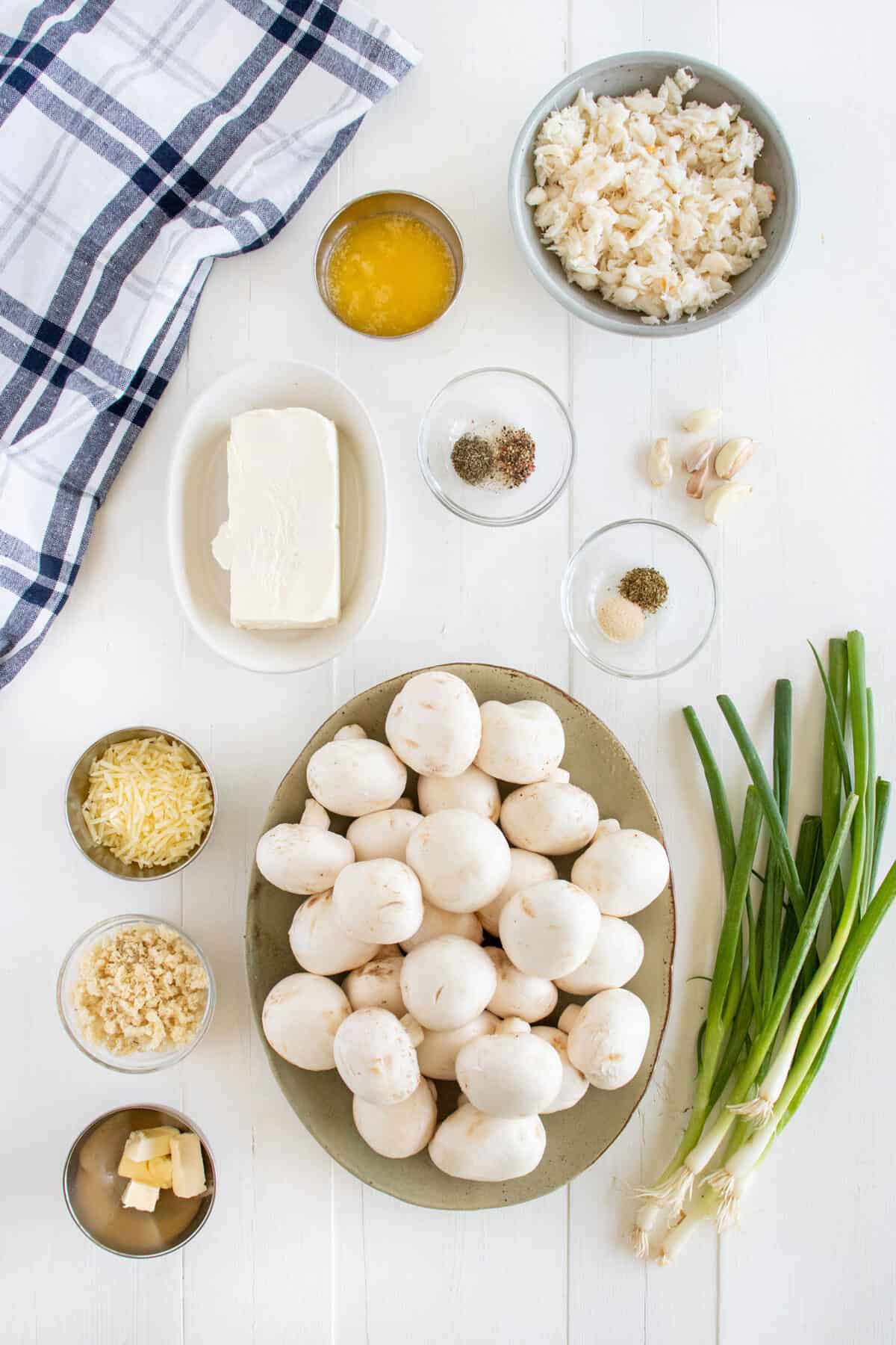 ingredients for crab stuffed mushrooms