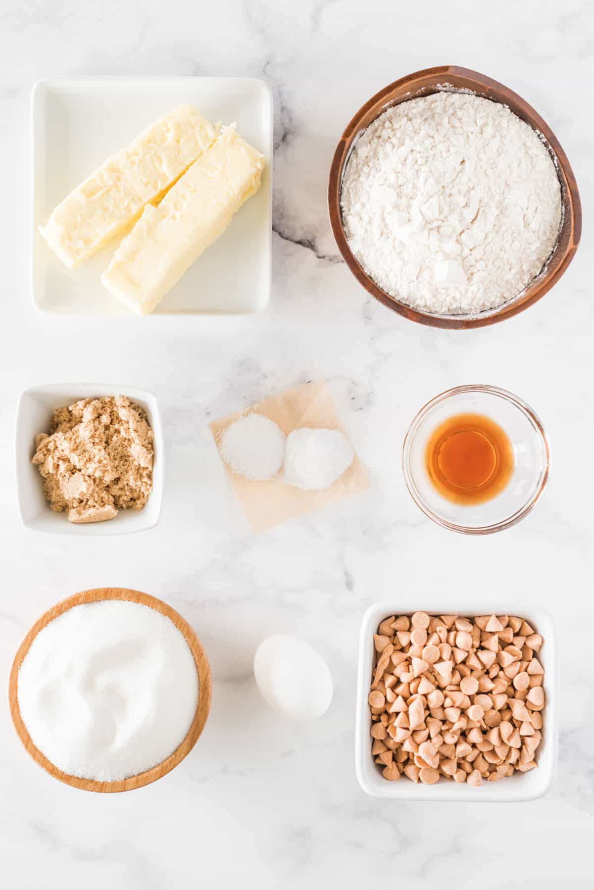 ingredients for butterscotch cookies