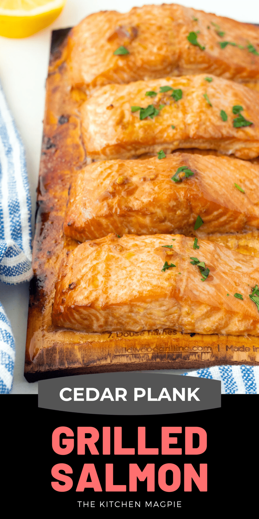 How to cook marinated salmon fillets to smokey, flakey perfection on cedar planks on your grill or BBQ. Perfect grilled salmon!