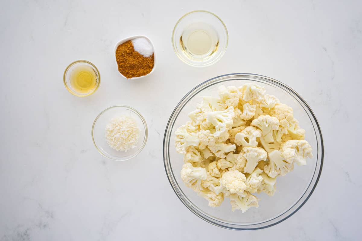 ingredients for roasted cauliflower