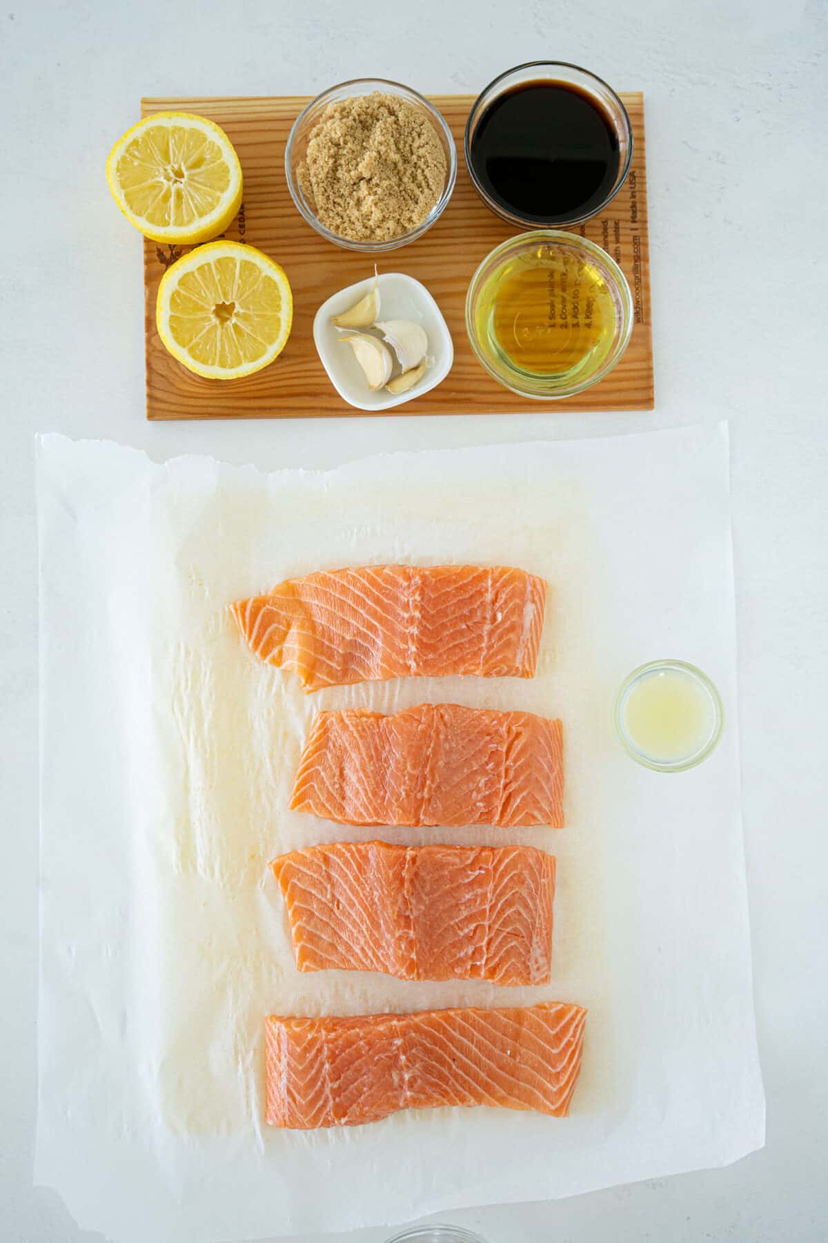 ingredients for cedar plank salmon