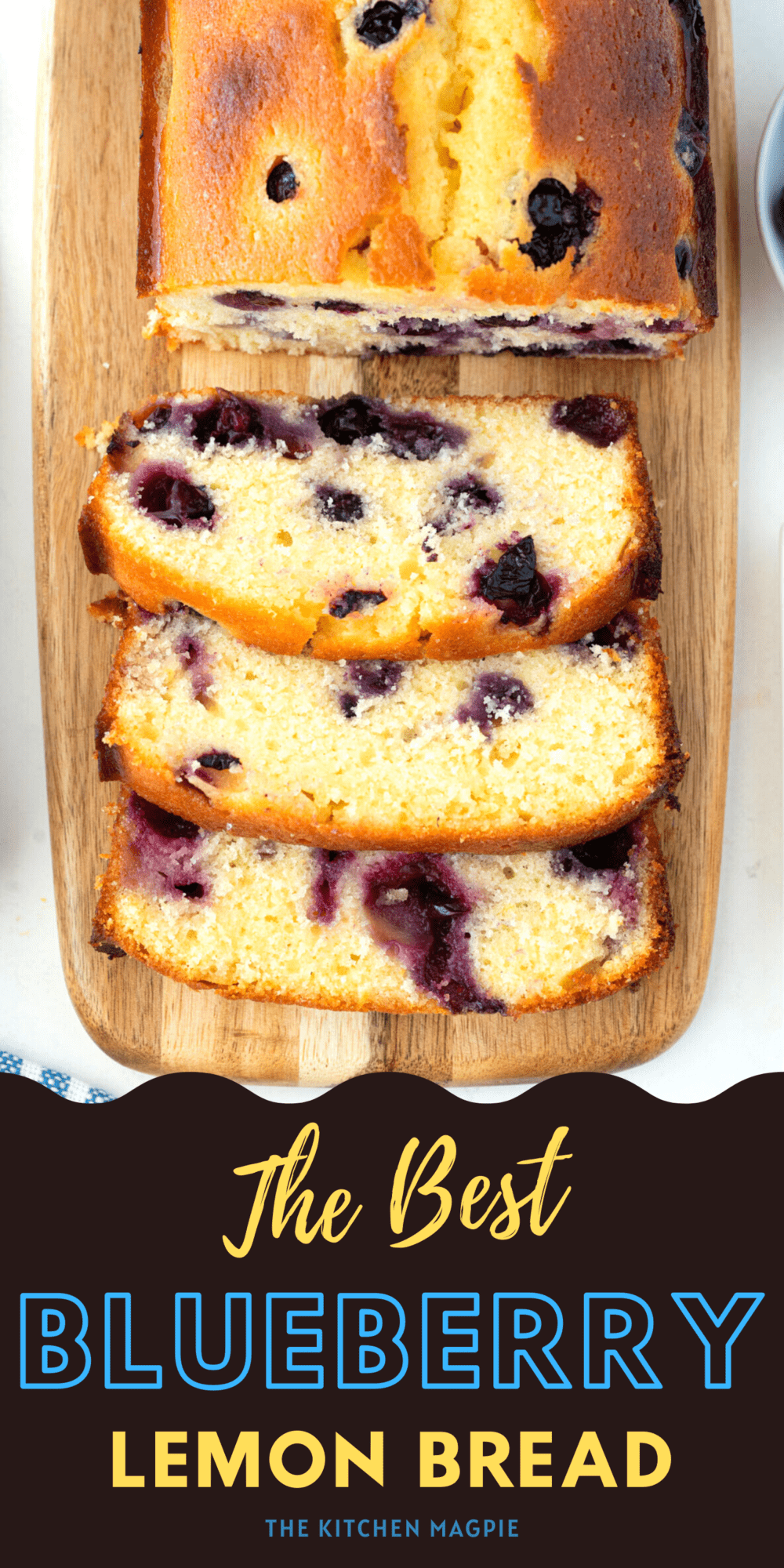 Lemon blueberry bread packed with lemon flavor and blueberries, with a buttery lemon glaze poured over top while the bread is still hot.  Literally THE BEST.