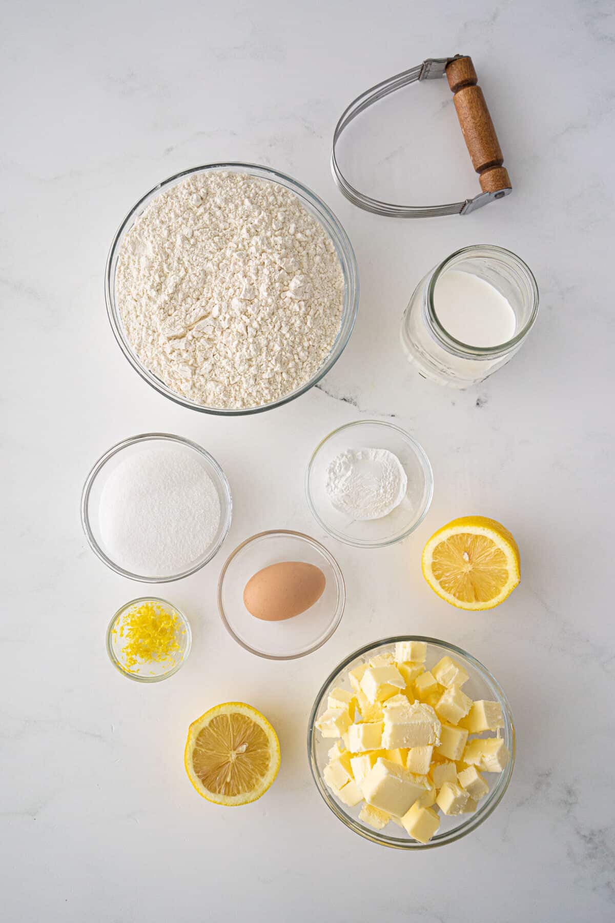 ingredients for lemon scones