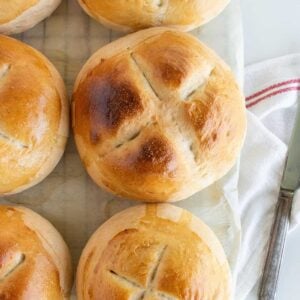 baked homemade bread bowls