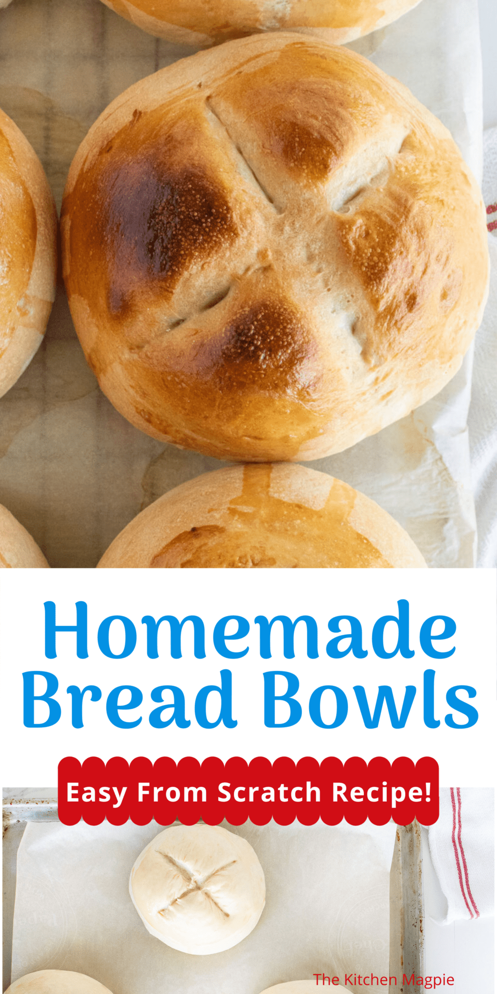 How to make bread bowls that are perfect to serve soups and dips in! An easy from scratch recipe that works every time!