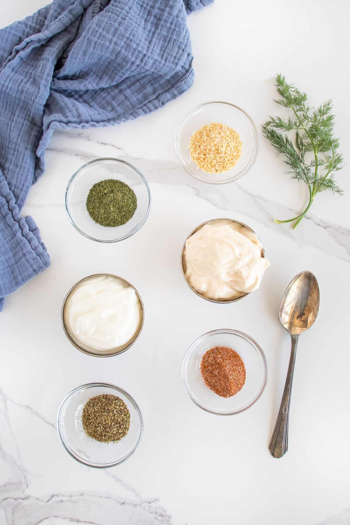 ingredients for dill dip