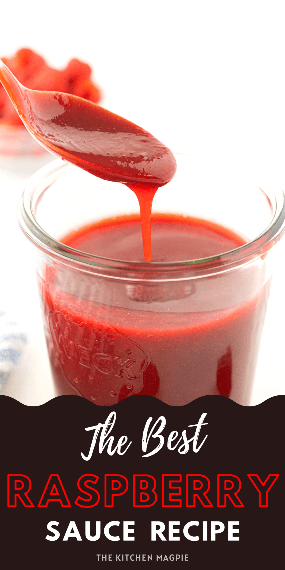 This simple and delicious raspberry sauce is the perfect sauce for cheesecakes, pancakes and waffles, or simply a topping for some vanilla ice cream. 