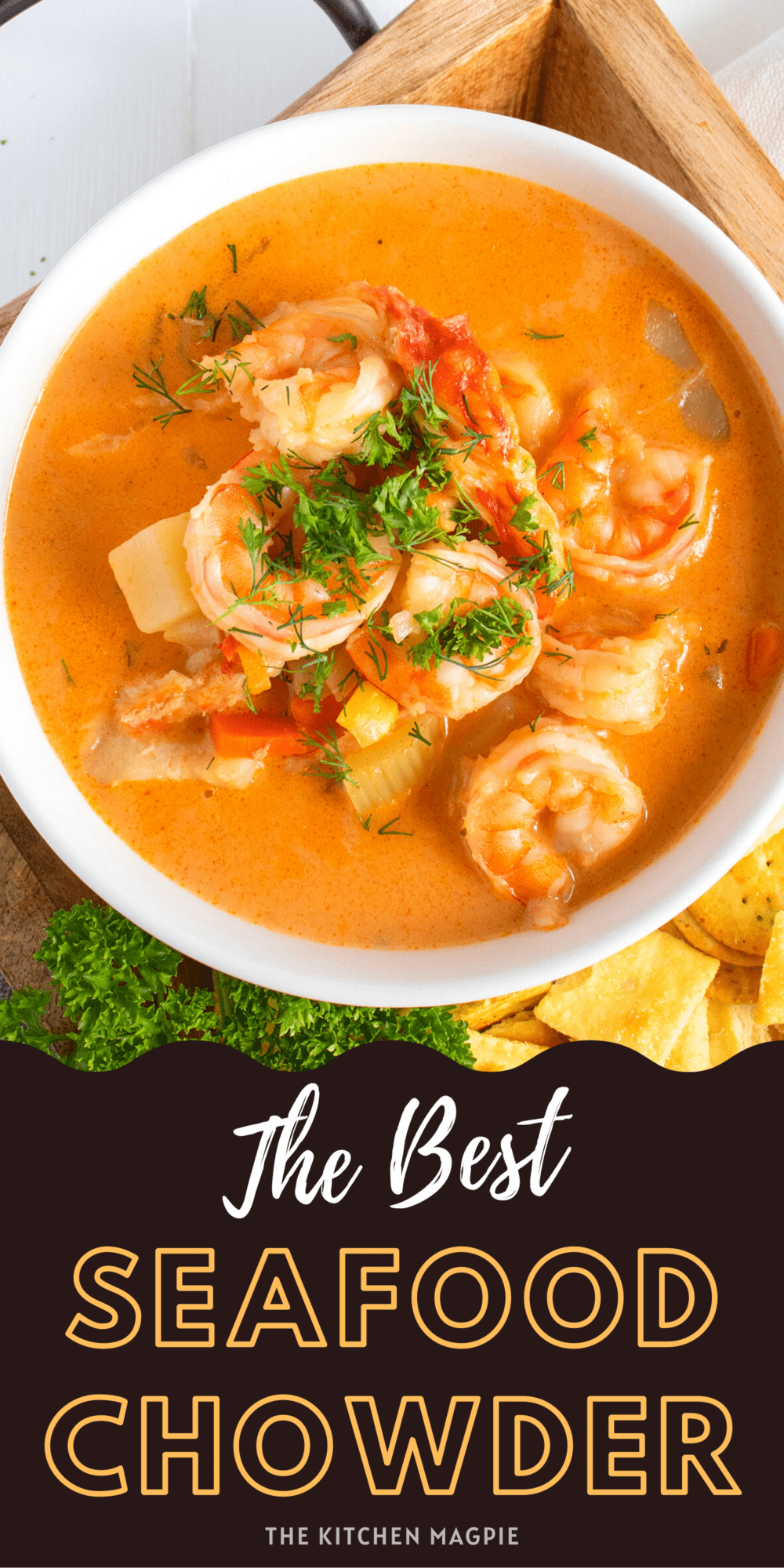 Rich, filling, and flavorful seafood chowder made with homemade seafood stock. The perfect meal for seafood lovers!