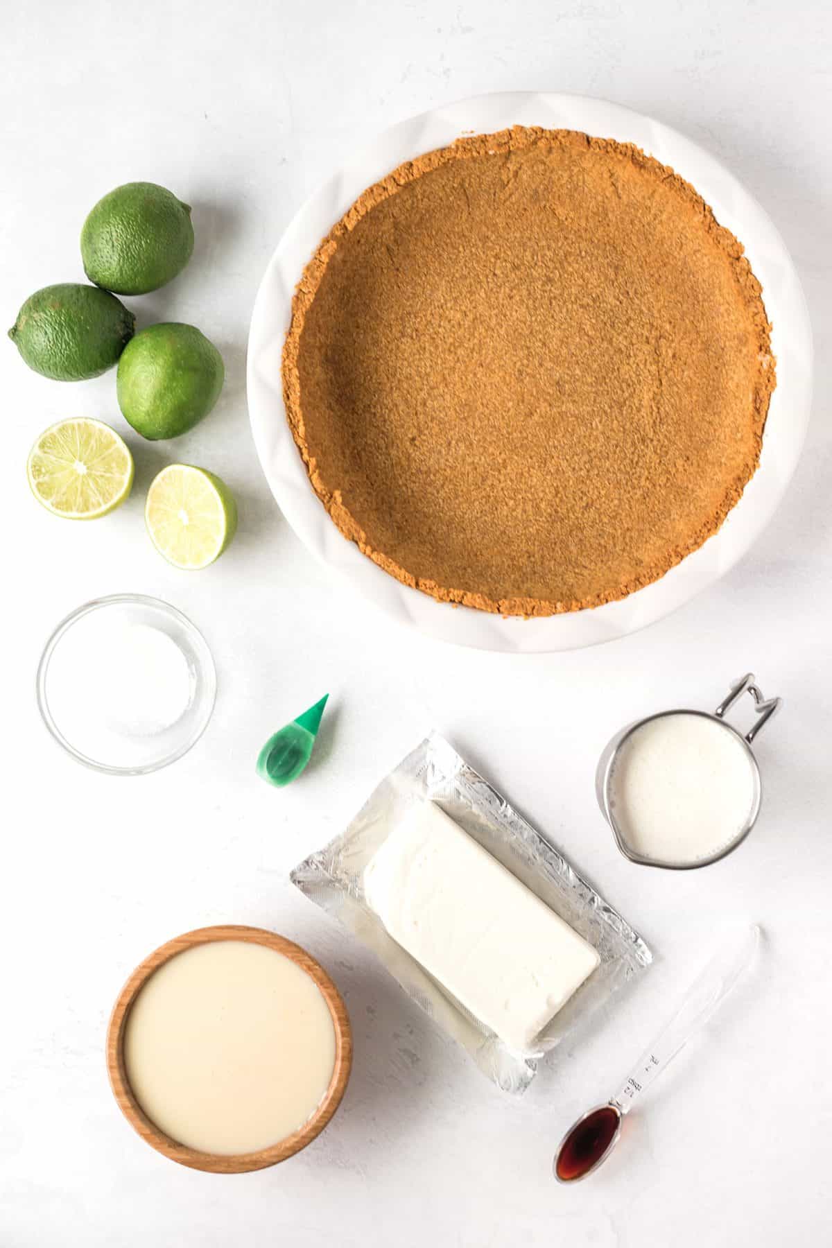 ingredients for key lime pie
