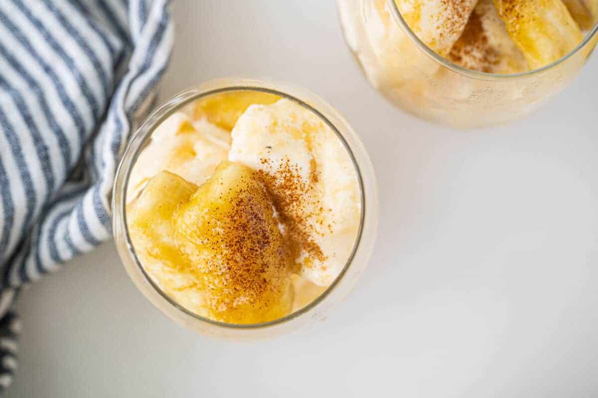 bananas foster in a jar