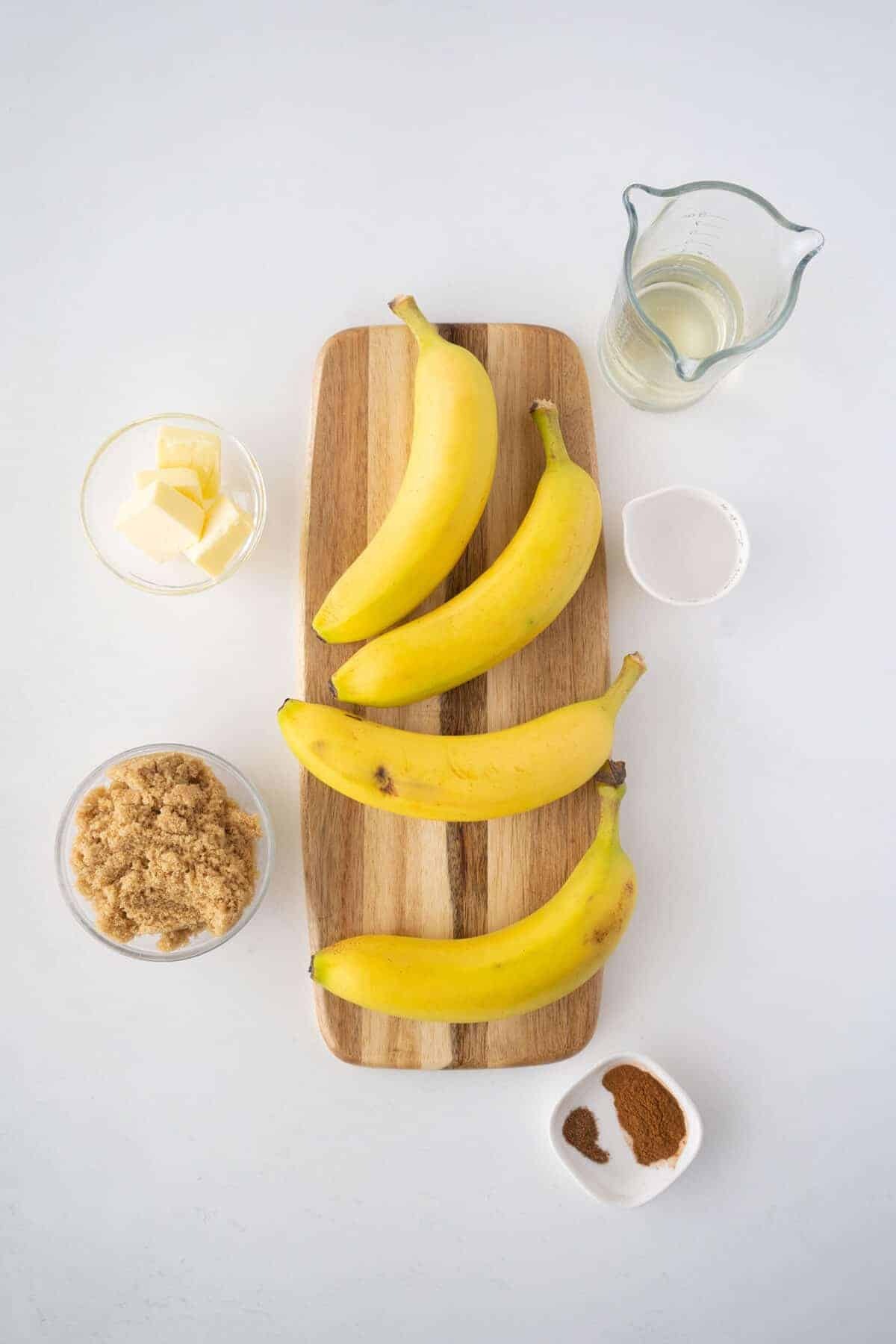 ingredients for bananas foster