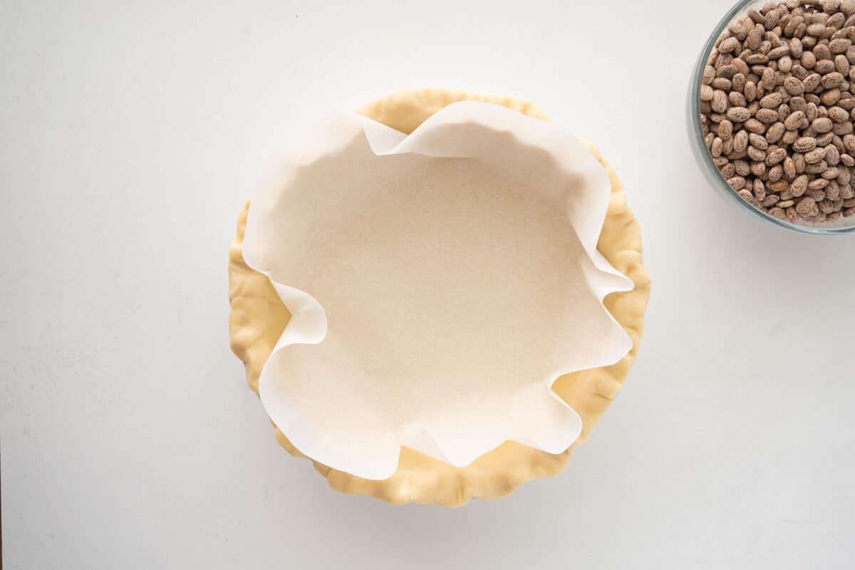 parchment paper in pie crust