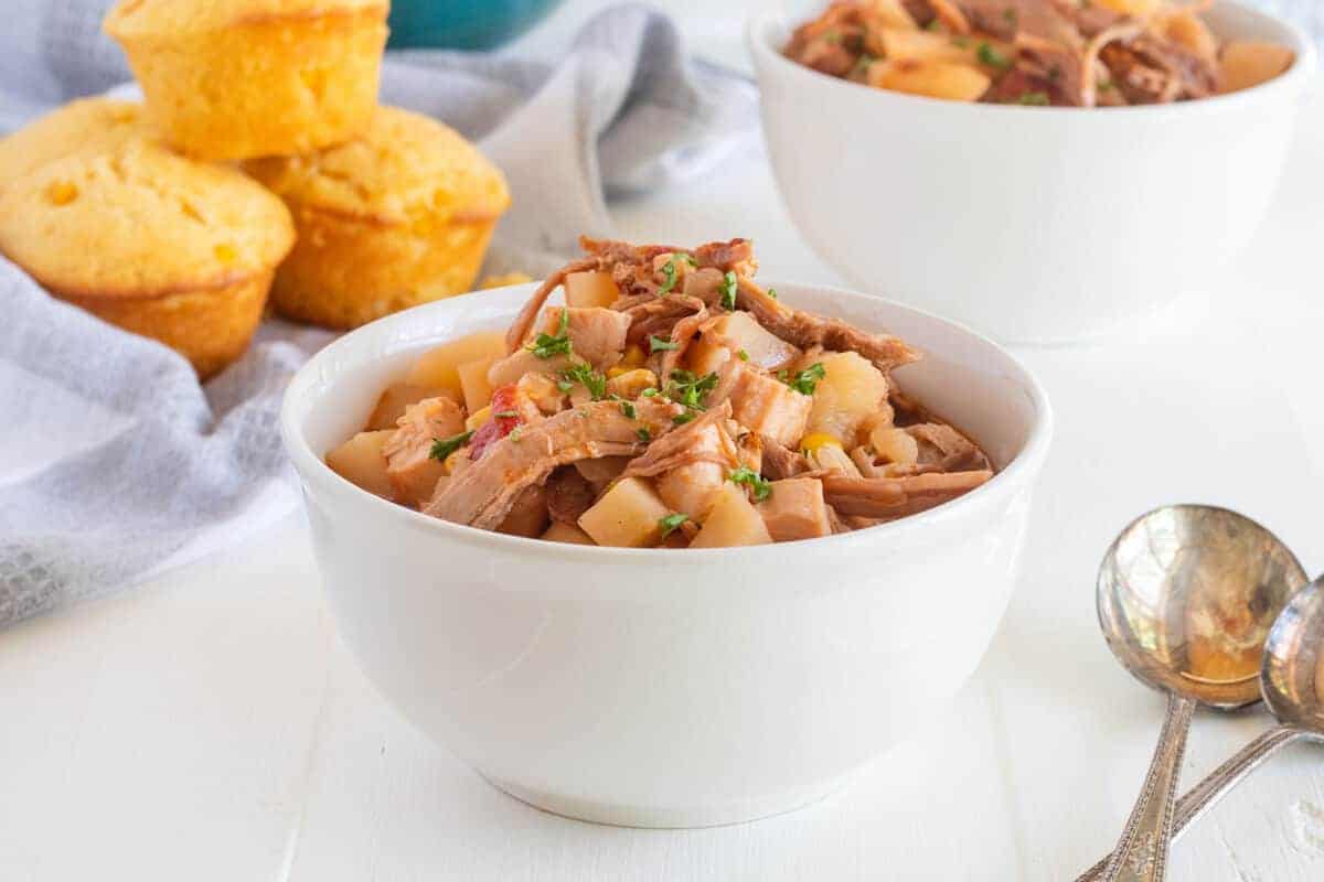 Brunswick stew in a bowl