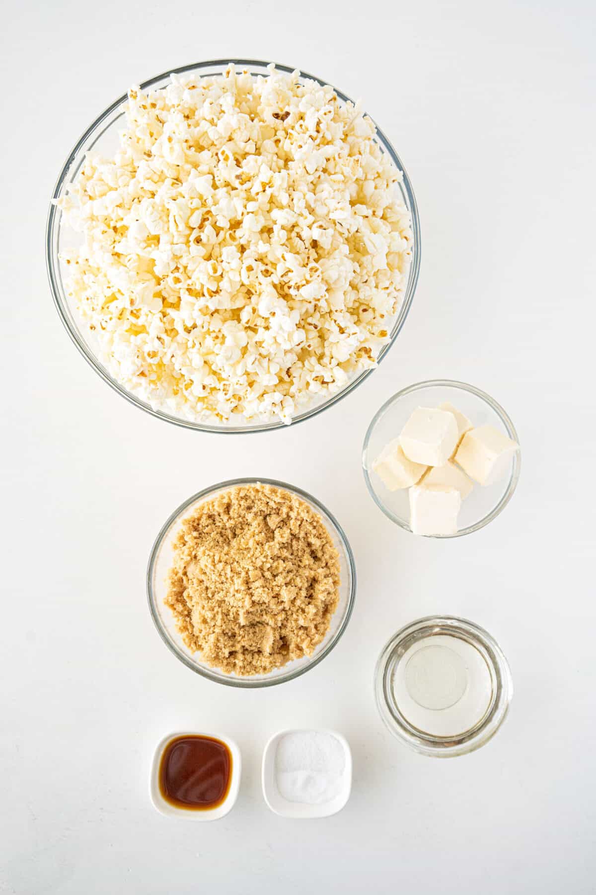 ingredients for caramel popcorn