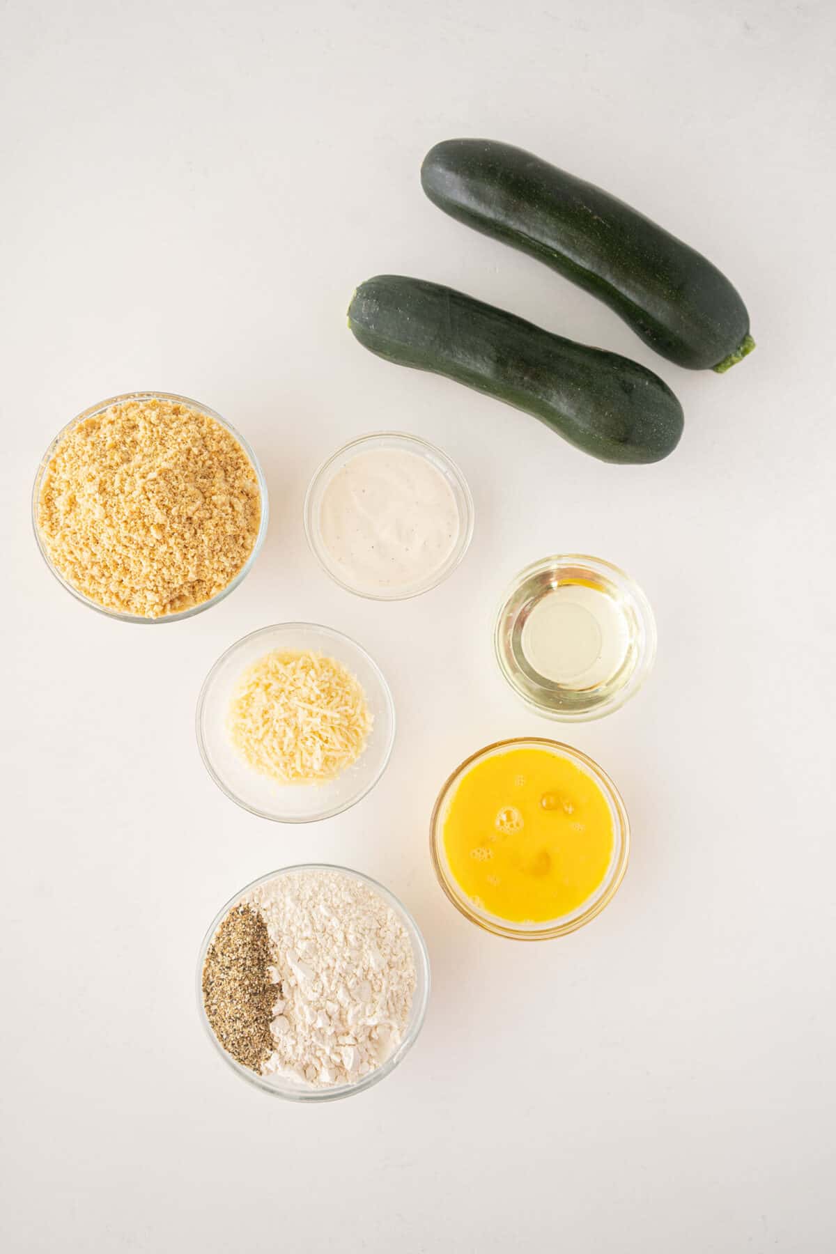 ingredients for fried zucchini