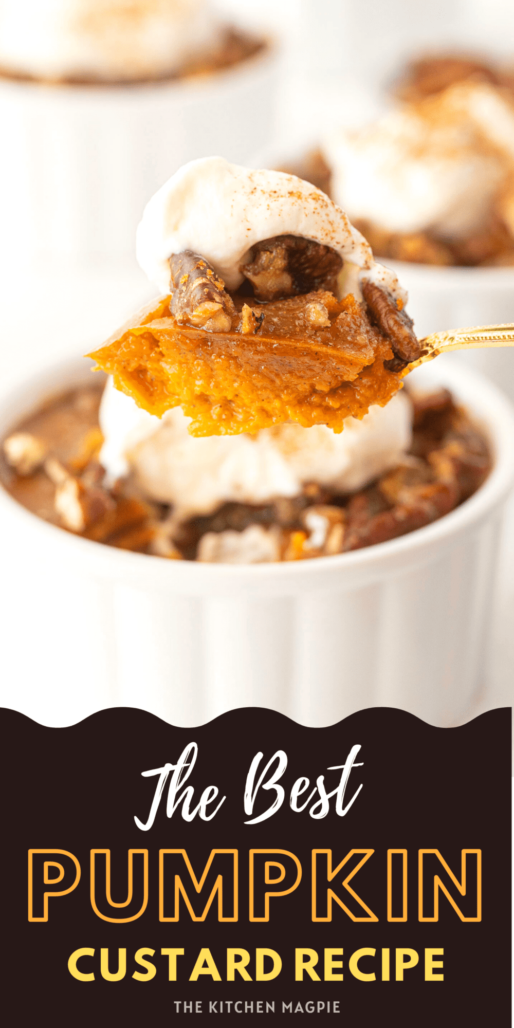 How to make delicious, creamy pumpkin custard that has a decadent buttery brown sugar pecan topping! 