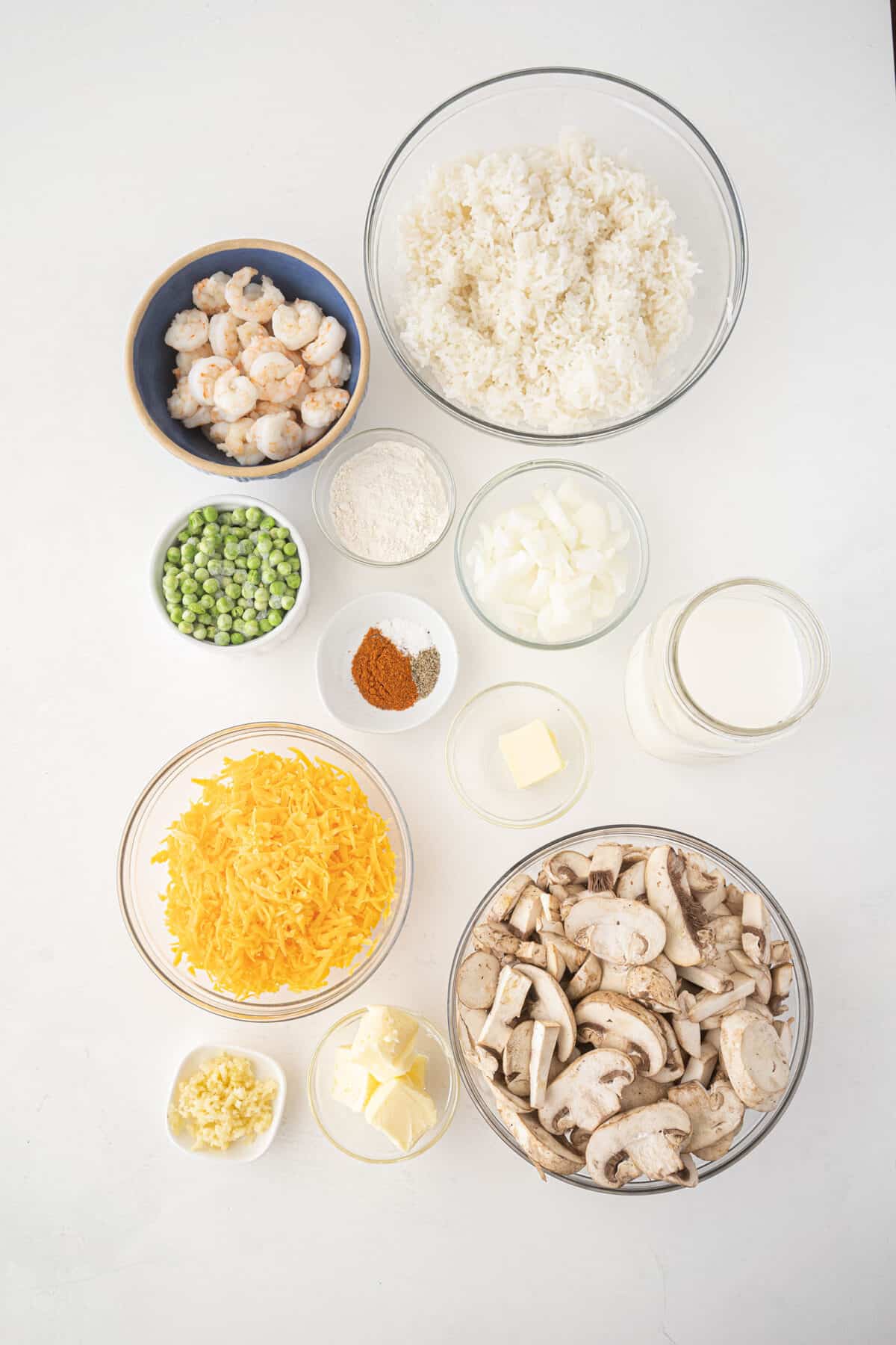ingredients for shrimp casserole