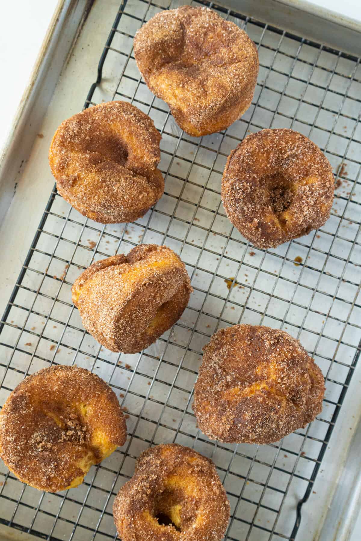 popovers on a metal baking rack