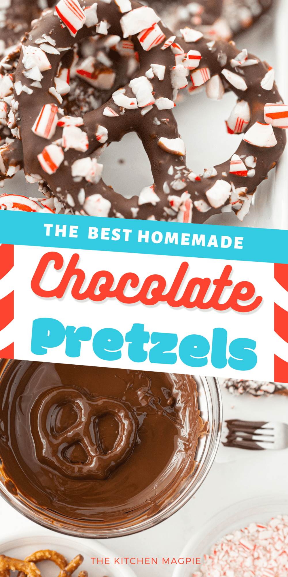How to make chocolate covered pretzels at home! Use the chocolate and topping of your choice, along with your favorite shape of pretzel for a delicious salty, sweet snack!
