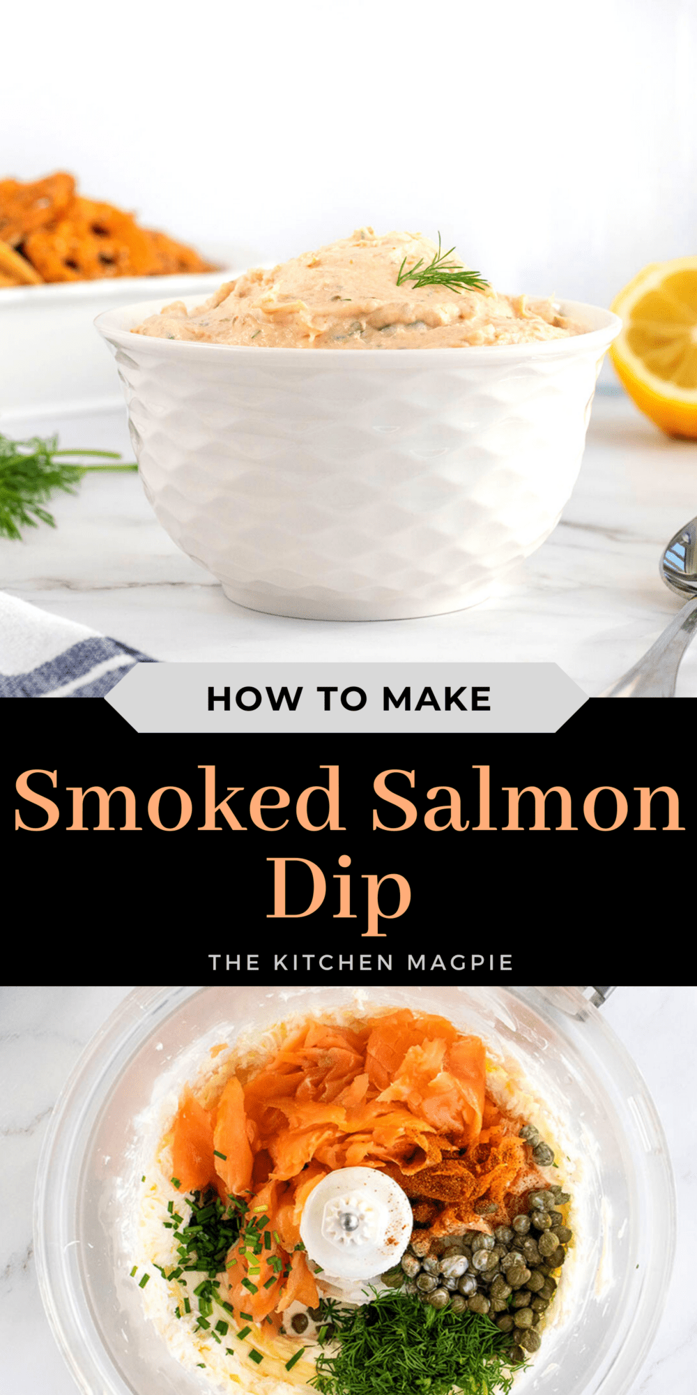 How to make a creamy, flavor-packed smoked salmon dip that is amazing for parties and gatherings with crackers and bread cubes, or simply slathered on a bagel for your own meal!