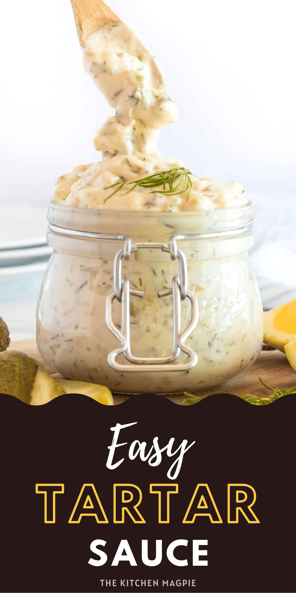 Delicious homemade tartar sauce that is perfect for for your seafood feast! Adjust the seasonings to your personal tastes.