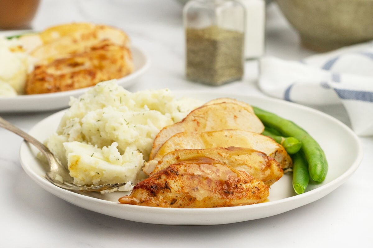 Instant Pot Chicken Breast on plate