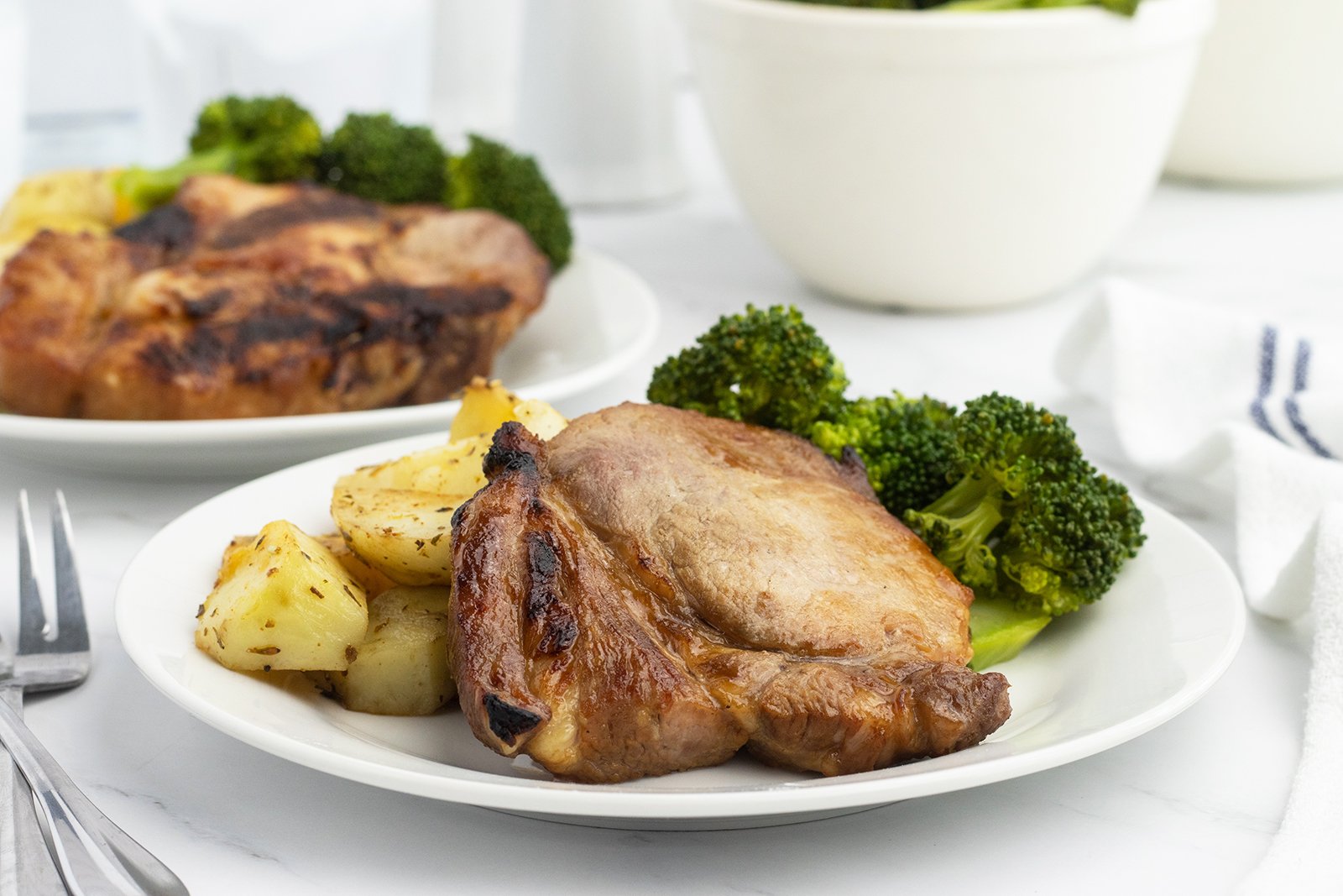 Basic brine to tenderize pork chops.