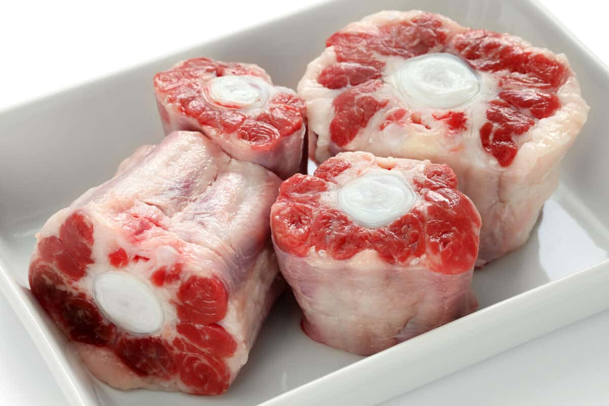 raw oxtail on a plate