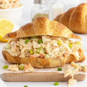 Crab Salad Sandwich in a croissant
