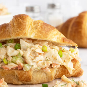 Crab Salad sandwich in croissant