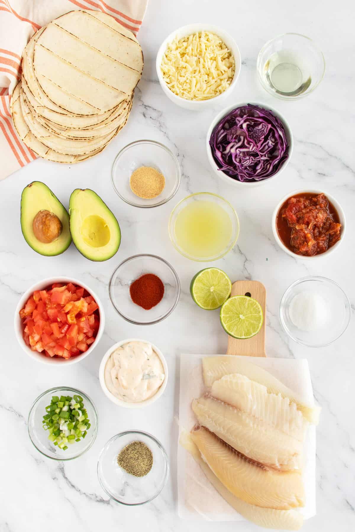 Fish Tacos ingredients