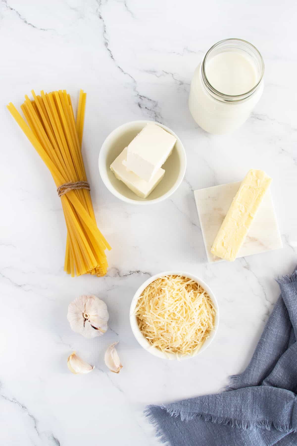 Linguine alfredo ingredients