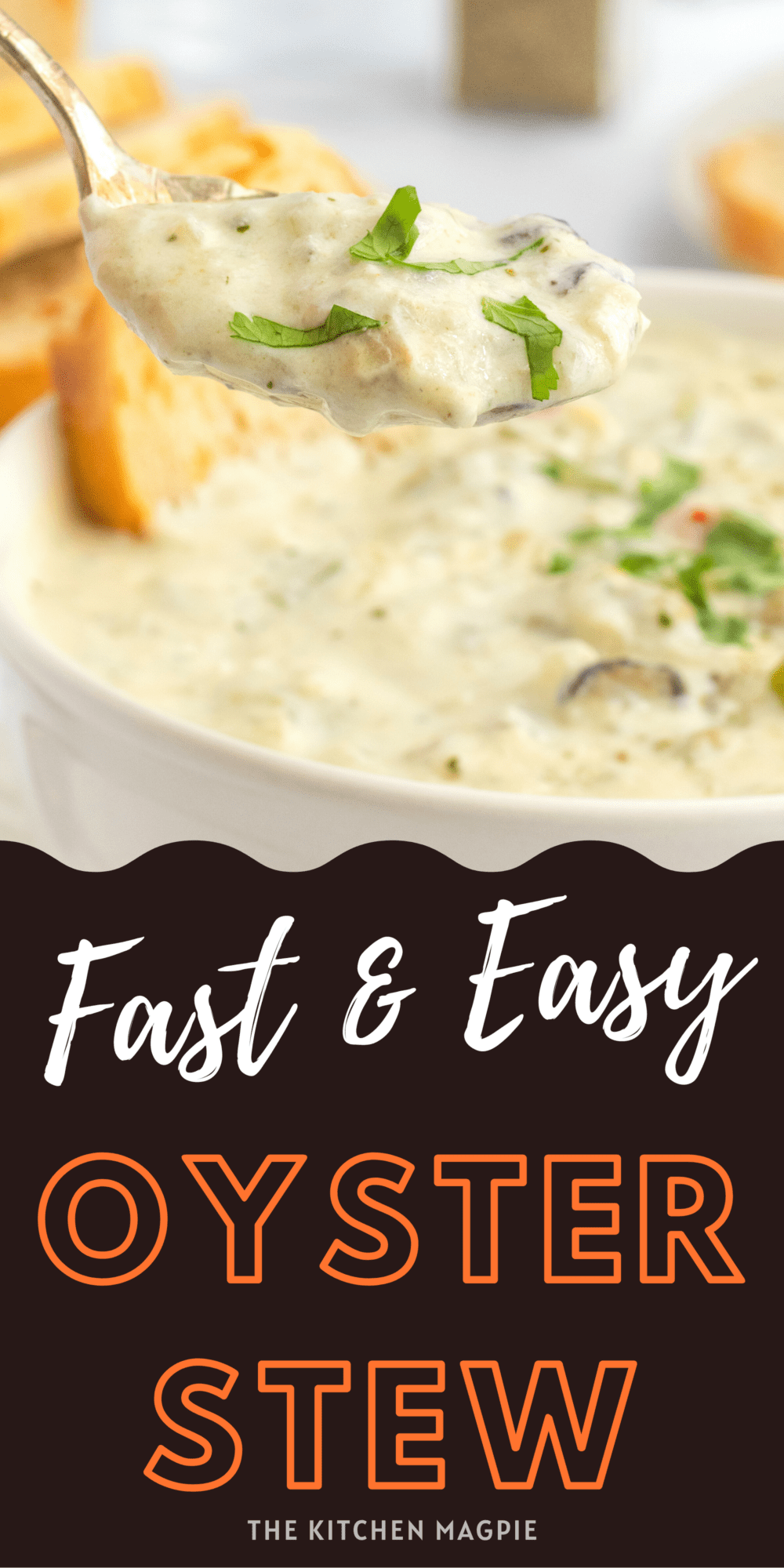 A light stew filled with tender oysters, vegetables and a thick cream. Add some toasted baguette to make this a great family dinner.