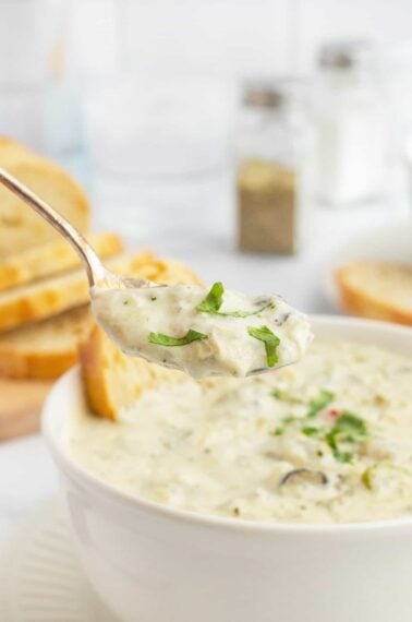 Oyster Stew in a spoon