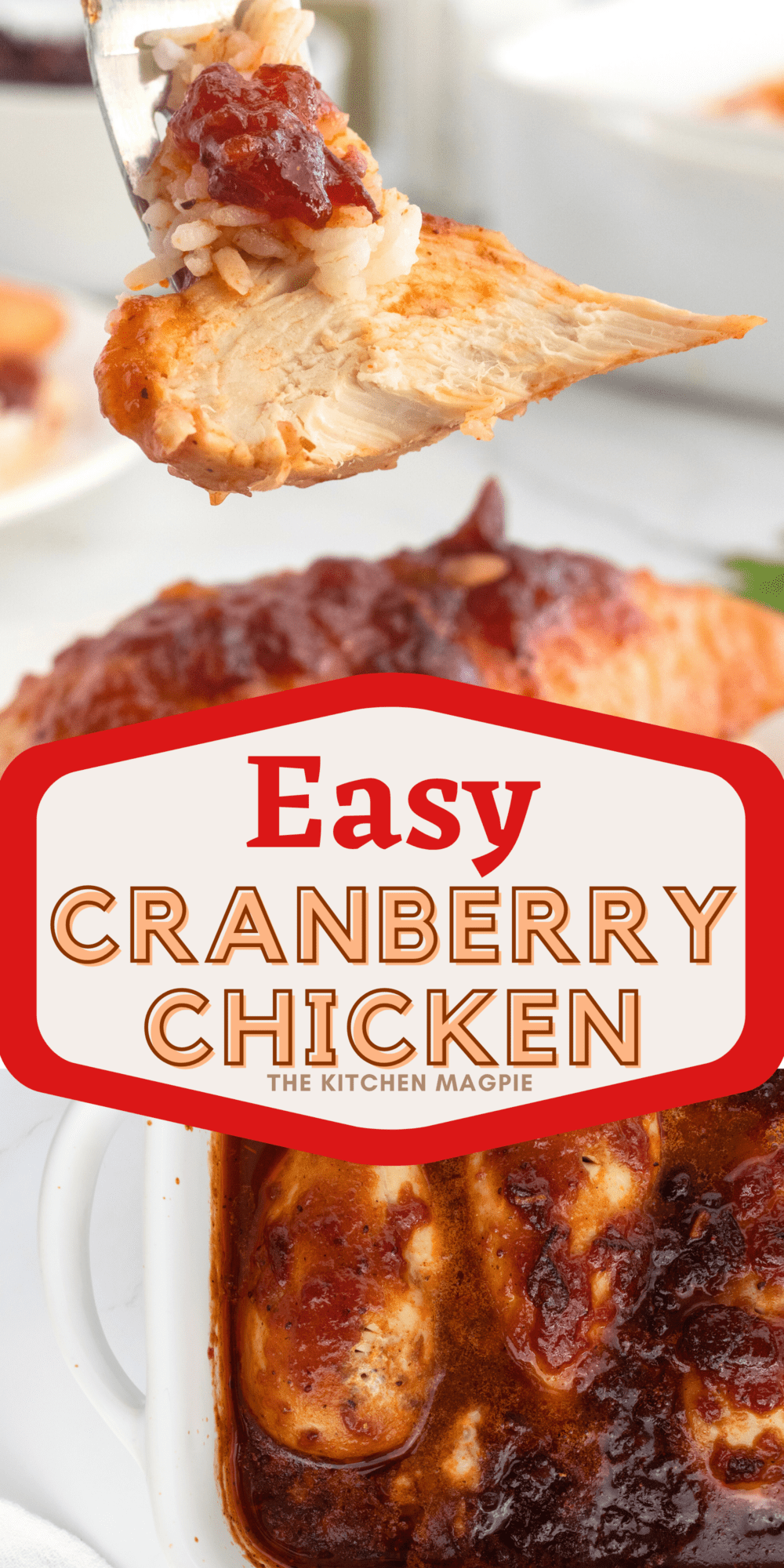 Tangy and tart, this Cranberry Chicken is a delicious way to boost your chicken with a bit of extra flavor!