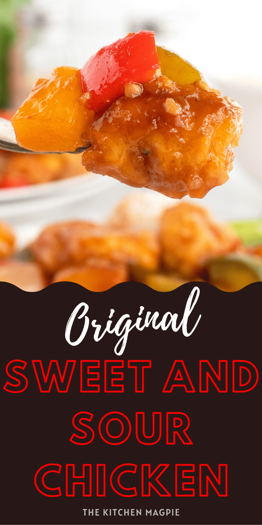 This Sweet and Sour Chicken is filled with onion and bell peppers exploding with tangy flavor, just like your favorite take out!