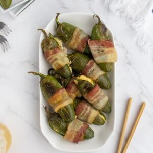 jalapeno poppers on a platter