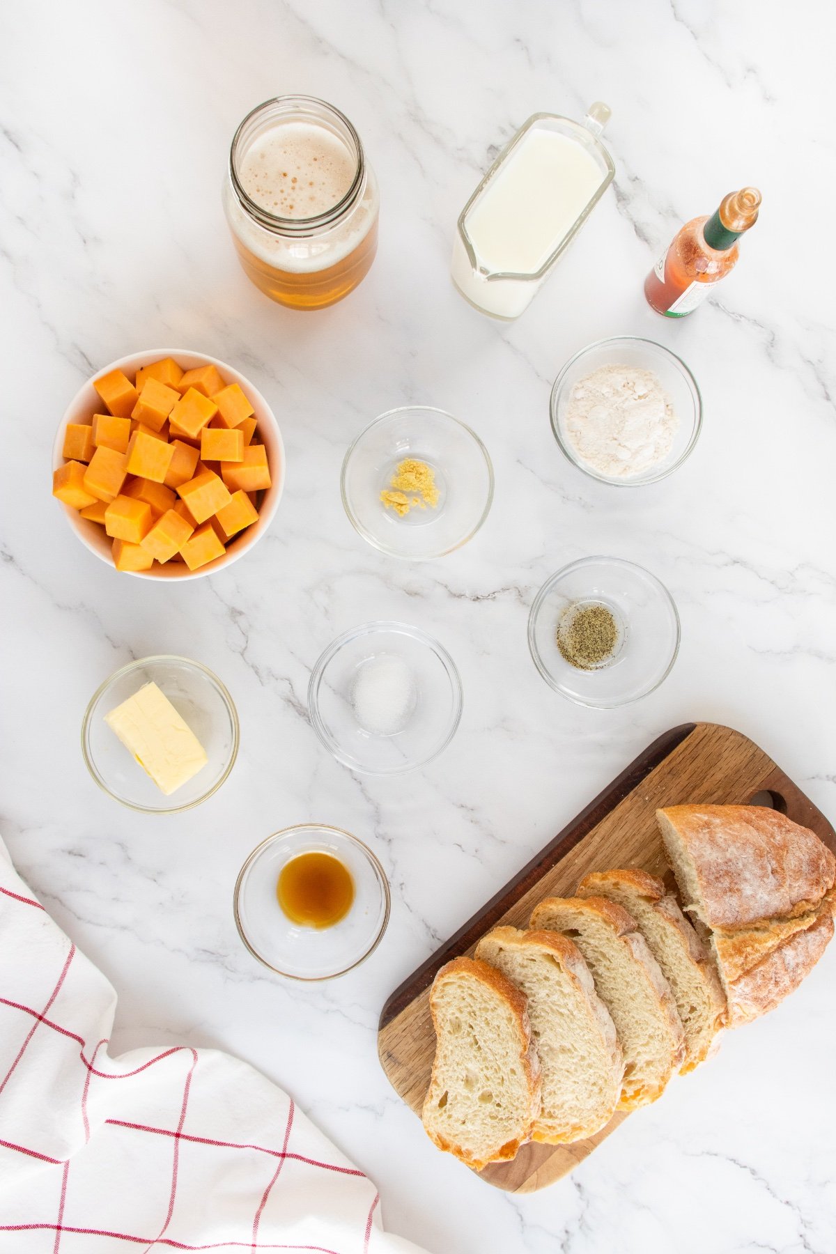 Welsh rarebit ingredients