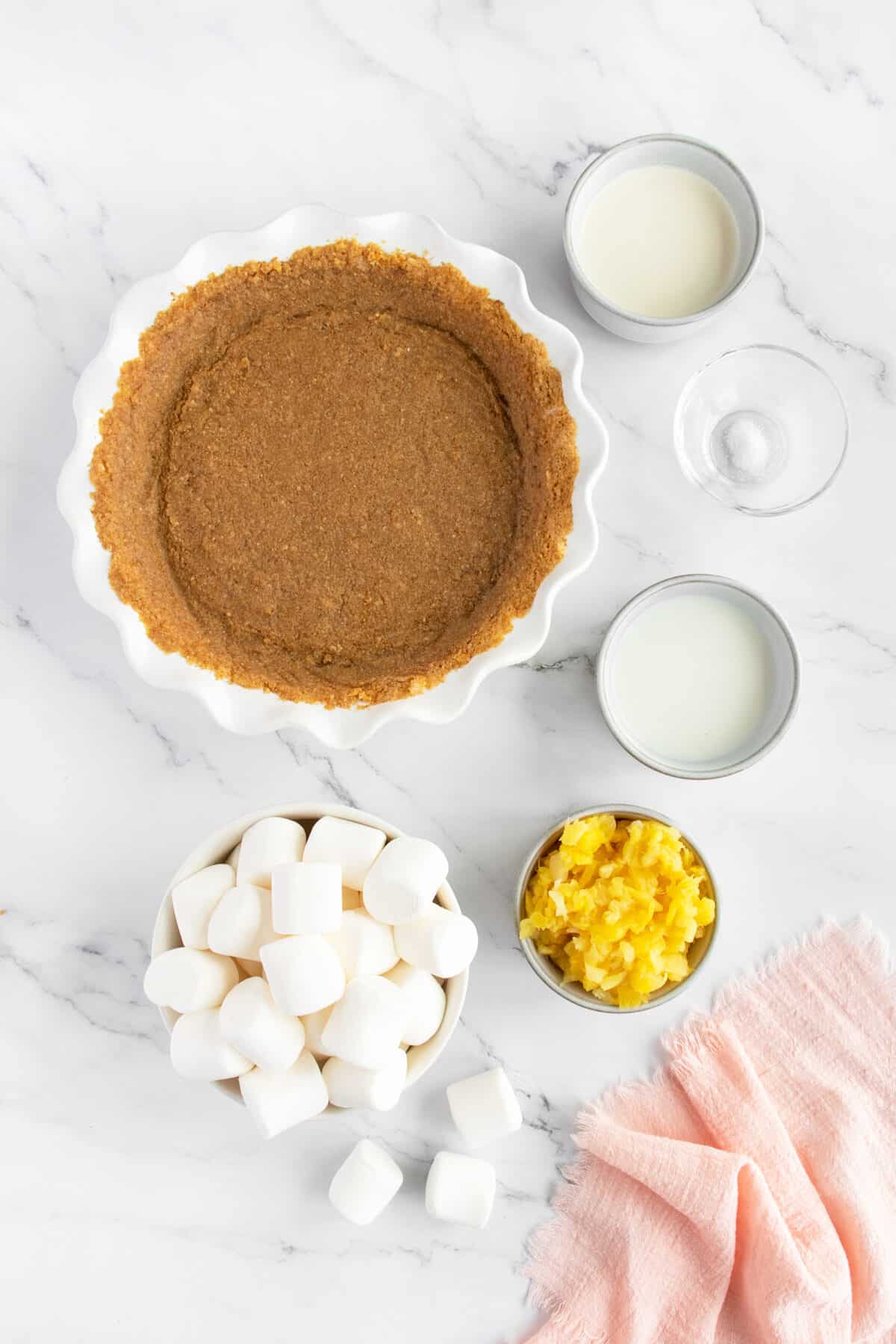 Marshmallow Pineapple Pie ingredients