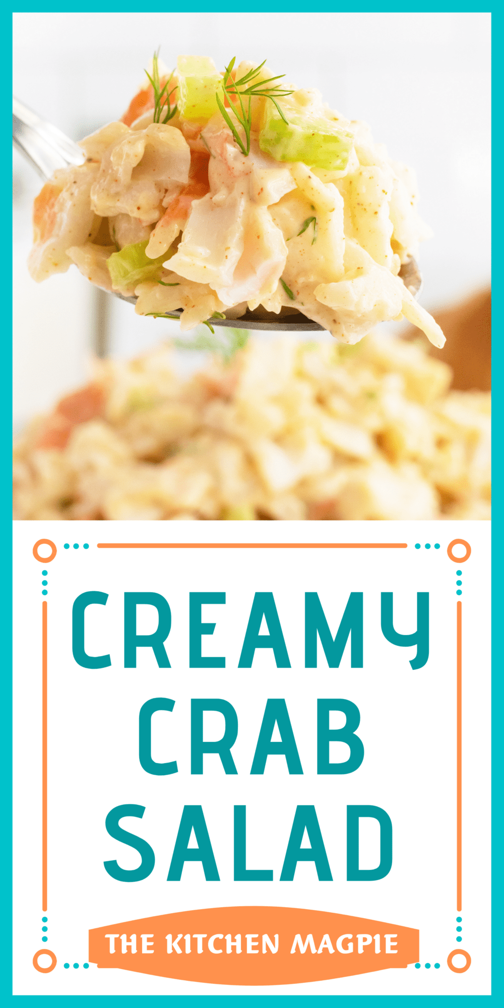 This versatile Crab Salad is creamy smooth, with a slight crab flavor, perfect for that light lunch!
